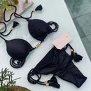 Adjustable Bandage Bikini Set 2023 Swimwear Swimsuit Woman Sexy Bathing Suits Solid Bikinis Triangle Female Summer Beachwear - M & M Global