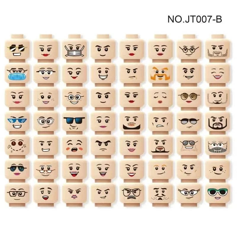 Buildings Blocks 3626 Figure Head Faces Creative Laugh Cry Cute Facial Expression Toy For High-Tech MOC Set - M & M Global