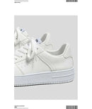 Casual Men's Sneakers Autumn 2025 New Style Winter Pure White Fiberglass Synthetic Lining Rubber Sole Unisex Leisure Shoes - M & M Global