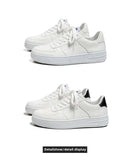 Casual Men's Sneakers Autumn 2025 New Style Winter Pure White Fiberglass Synthetic Lining Rubber Sole Unisex Leisure Shoes - M & M Global