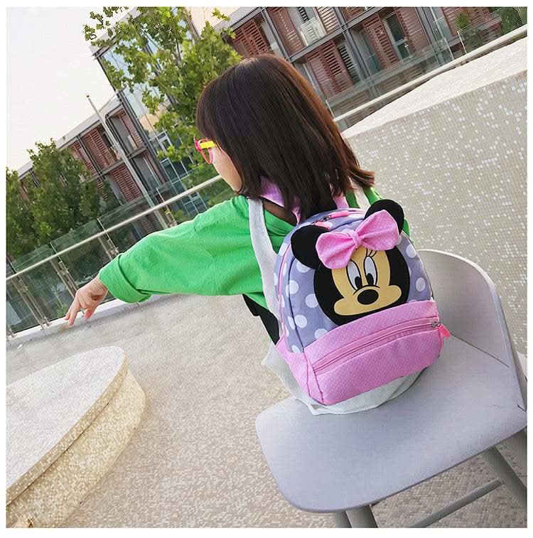 Disney Cartoon Backpack For Baby Boys Girls Minnie Mickey Mouse Children Lovely Schoolbag Kindergarten Schoolbag Kids Gift - M & M Global
