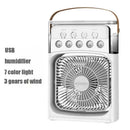 2025 New Three In One Household Air Conditioner Small Air Cooler Portable Smallfan Household Night Humidifier LED Nightlight Fan - M & M Global