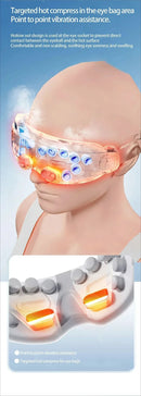 Steam Eye Massager Warm Spa Eye Steamer Acupressure Therapy Kneading Massage Eyes Bluetooth Relieve Eye Fatigue Massage Relax - M & M Global