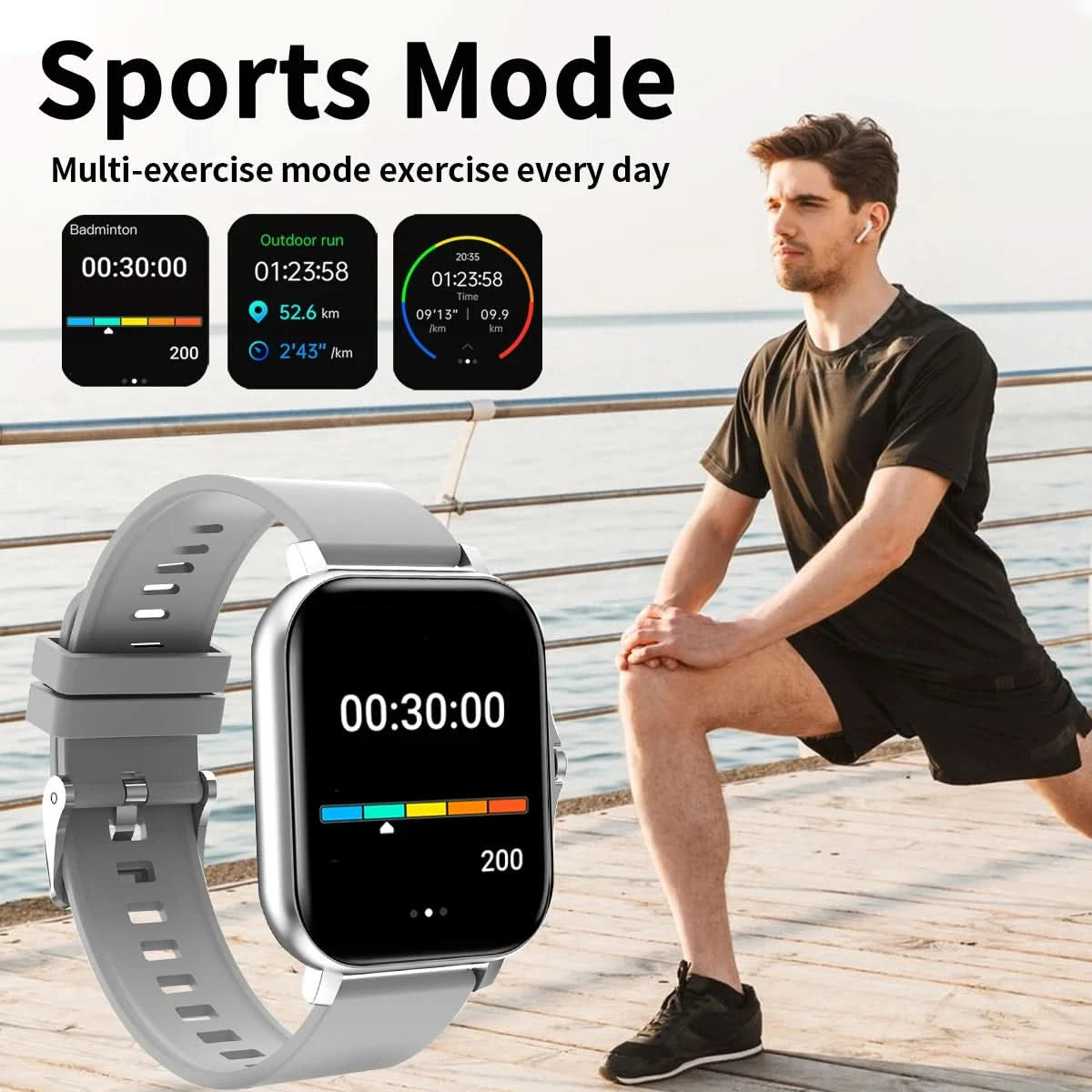 Smart watch, wireless calling /dial, multi -Sport mode,Suitable for men and women, sports watches,for iPhone/Andriod