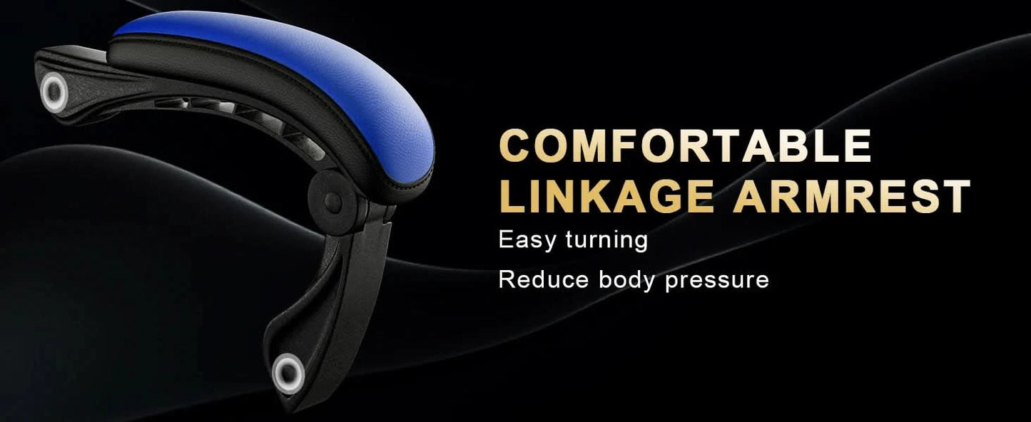 Ergonomic Gaming Chair Recliner, PU Leather Racing Game Chairs for Adults, Executive Office Chair Gamer Chair with Massager