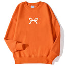 Casual Women's Sweatshirts Kawaii Bow Graphic Prints Pullover Comfortable Warm Oversize Hoodie Autumn Fleece Soft Female Clothes