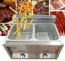 12 Liter Dual Tanks Commercial Stainless Steel Deep Fryer High Capacity Professional Gas Countertop Kitchen Frying Machine for F - M & M Global