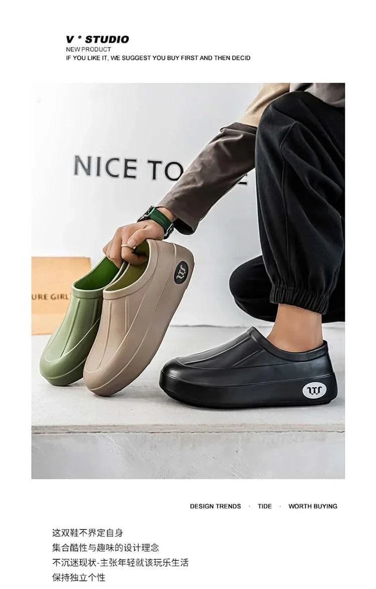 A Pair of Men's Wear-Resistant Men's Casual Shoes, Non-Slip, Wear-Resistant, Waterproof Work Shoes, Casual Sports Shoes for Men - M & M Global