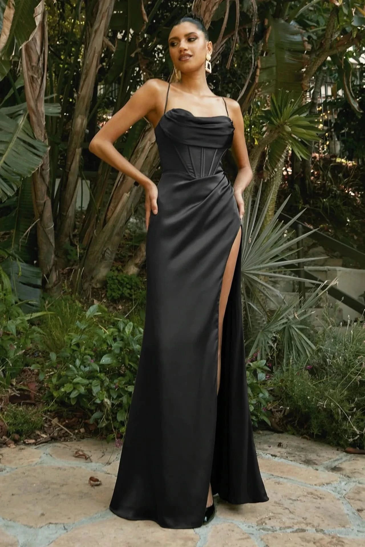 Sexy Green Long Dress Halter Split Dress Party Party Christmas Halloween Evening Dress - M & M Global