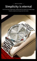 OLEVS Men's Watches Causal Fashion Original Quartz Watch for Man Waterproof Stainless Steel Luminous Date Week Trend Dress Reloj - M & M Global