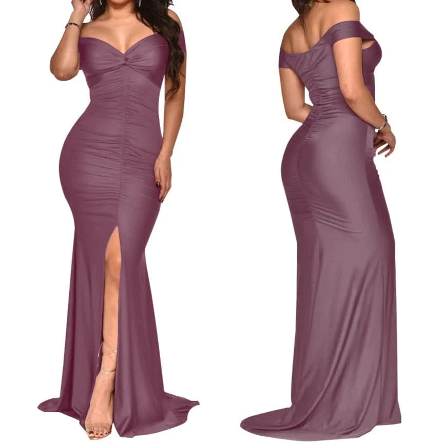 Women Long Dresses Sexy Backless Bodycon Evening Dresses Nightclub Maxi Dress Cocktail Birthday Party Welcome Prom Dress XSY039 - M & M Global