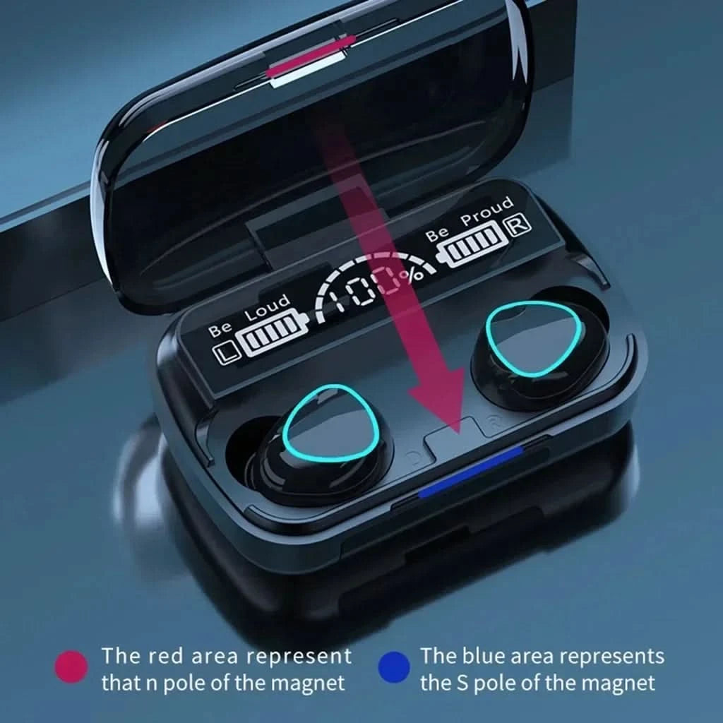 Original M10 Headphones Bluetooth Wireless Earpods Sports Stereo Noise Canceling Headphone Microphone Speaker Caixa De Som Gamer - M & M Global
