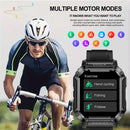 Smartwatch with full touch screen, sports watch can answer and make calls, with message reminders, customizable dial wallpaper a