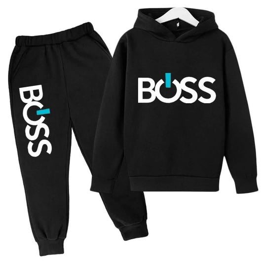 Spring Autumn Boys Girls Casual Fashion Print Pullover Long Sleeve Hoodie Tops+Pants Tracksuit 4-14 Years Children's Clothes - M & M Global