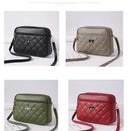 2025 Women's One Shoulder Small Square Handbag New Cross Border Foreign Trade Lingge PU Crossbody Versatile Small Messenger Bag - M & M Global