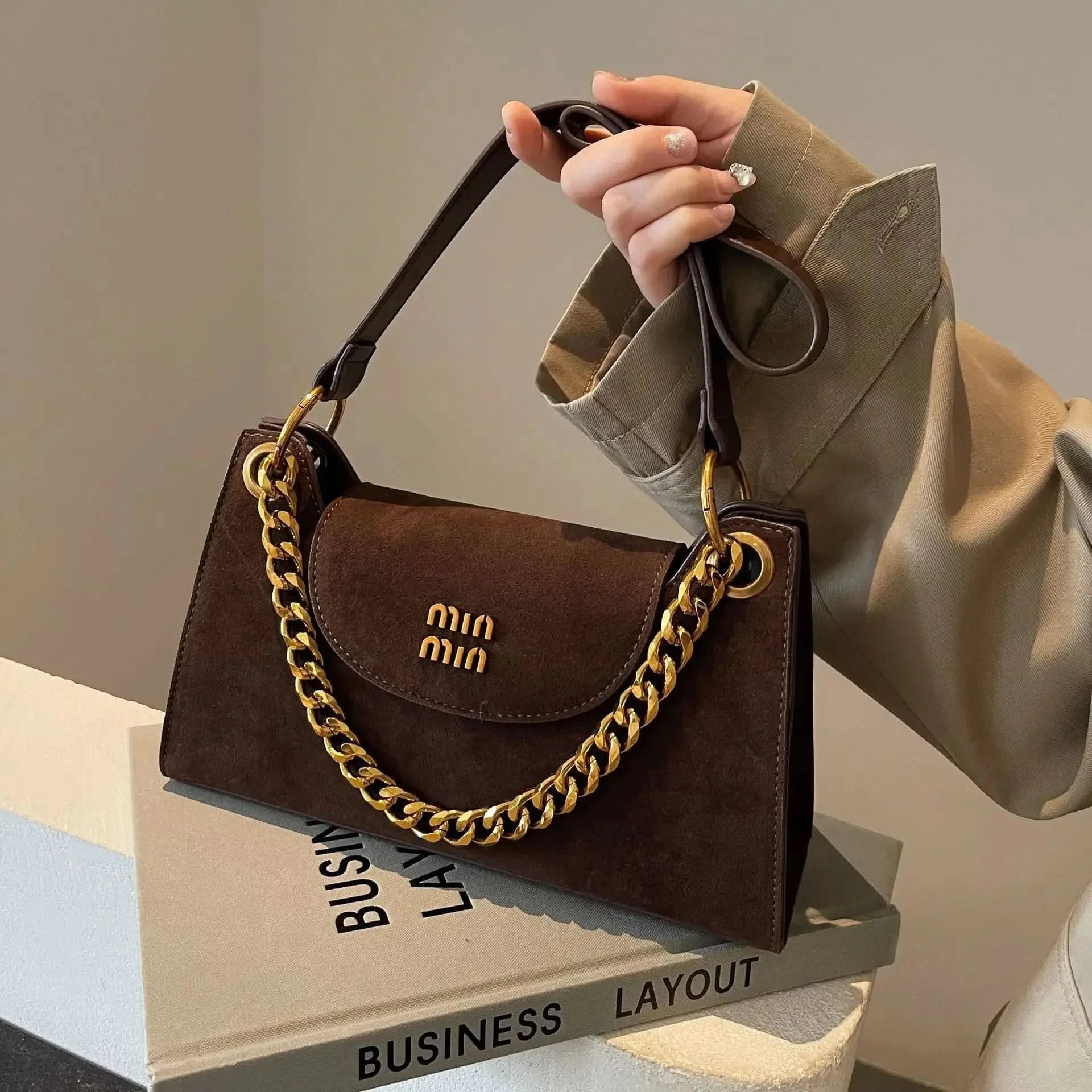 Fashionable Outing Underarm Bag for Women New Designer Handbag Matte Texture Versatile Shoulder Crossbody Bag Purse and Handbags - M & M Global