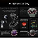 Smart Watch for Men with Hidden Earbuds Wireless Calling Fitness Tracker NFC Waterproof Heart Rate Monitor