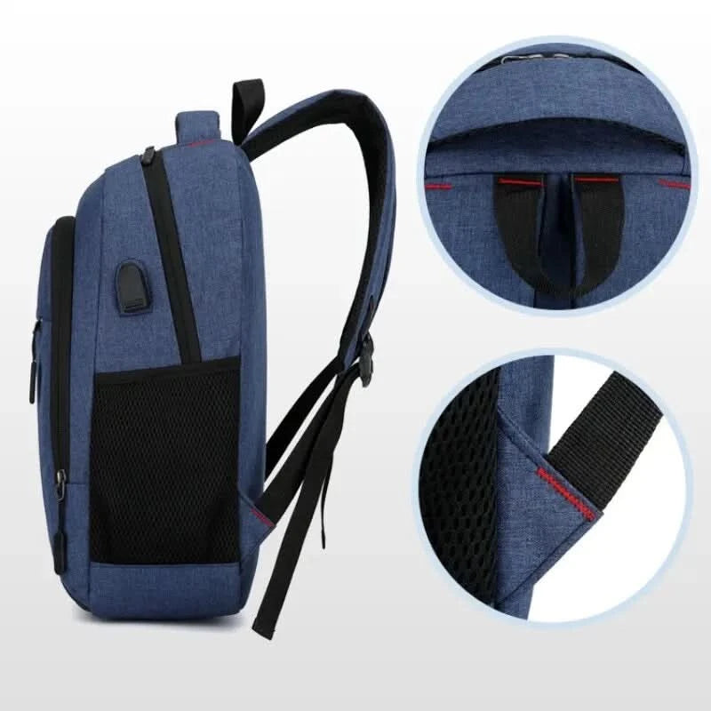 Mens BackPack LargeCapacity Simple Fashion Travel Female Student ComputerBag - M & M Global
