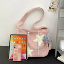 Women Star Pattern Corduroy Crossbody Bag Casual Tote Lady Fashion Large Capacity Shoulder Bag Girl Travel Messenger Bag Handbag - M & M Global