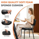 JHK Dining Chairs Set of 2 Ergonomic Lumbar Support PU Leather Foam Sponge Cushion Seat and Metal Legs for Modern Kitchen