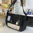 Y2K Japanese Harajuku School Bags for Teenage Girls New 2024 Transparent Itabag Crossbody Bag DIY Badges Display Plate Ita Bag - M & M Global