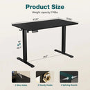 JHK Electric Standing Computer Desk Height Adjustable Workstation Ergonomic Work Table with Metal Frame For Home Office