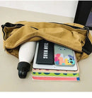 Casual Canvas Messenger Bag Versatile Flip Large Capacity Shoulder Book Bag For Student Adjustable Crossbody Bag For Men Women - M & M Global