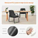 JHK Ergonomic Padded Backrest Living Room Gaming Chair Waterproof PU Leather Waiting Room Seat Thickened Sponge Cushion Arms