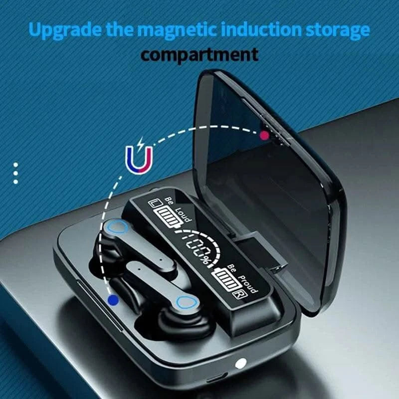 #M19 Bluetooth Headset Wireless Tws Gaming Support Noise-cancelling Touch In-ear Mini Emergency Power Bank Headset - M & M Global
