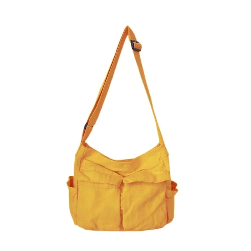 Women Vintage Handbag Canvas Teenager Shoulder Tote Bags Messenger Bags Ladies Casual Handbag Crossbody Purse - M & M Global