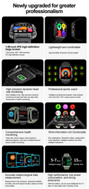 Rugged Military Smart Watch Men For Android Ios IP67 Waterproof Sport Fitness Ai Voice Bluetooth Call Smartwatch 2024 New