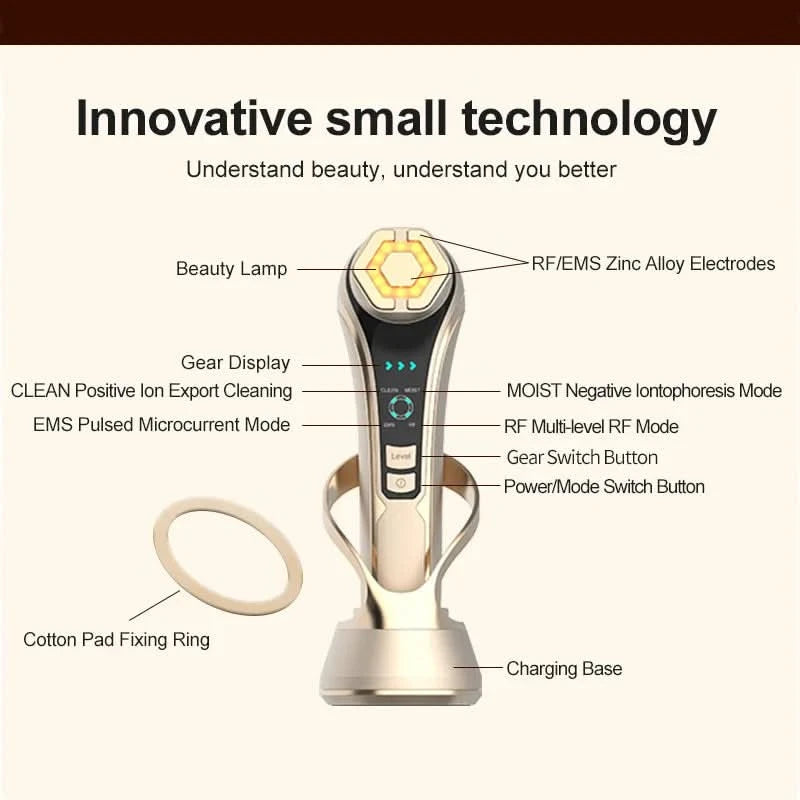 New Facial Lifting and Firming Rejuvenation RF Beauty device Home Face  device  EMS Microcurrent Beauty device Gift - M & M Global