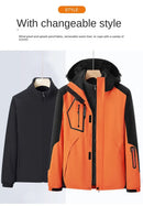 Two-piece Jacket for Men Detachable Windproof Waterproof Mountaineering Clothing 3-in-1 Outdoor Waterproof Jacket New Style