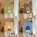 Kids Sleeveless Tracksuits Cute TShirt +Shorts Summer Clothing Short-sleeved Outfits Thin Loose Tees Shorts Baby 2 Piece Set - M & M Global