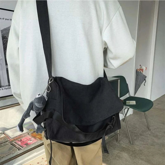 Canvas Messenger Bag Ladies Big Capacity Handbags Shoulder Bag Youth Girls Student School Bags Fashion Men Crossbody Bags Bolsos - M & M Global