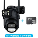 6K 12MP Outdoor Wifi Camera PTZ 8X Optical Zoom Three Lens Dual Screens Video Surveillance 8MP Dual Lens CCTV Security IP Camera - M & M Global