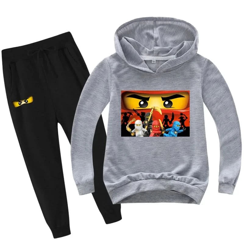 2-13 years Spring Autumn Children Clothing Sets  Kids Clothes Baby Boys Hoodies Pants 2 Pcs Set Tracksuit Anime Outwear Coat - M & M Global