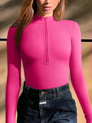 Seamless Yoga Pullover Shirts Women's Sports Fitness Long Sleeve Ribbed High Waist Tights Fitness Yoga Sports Top
