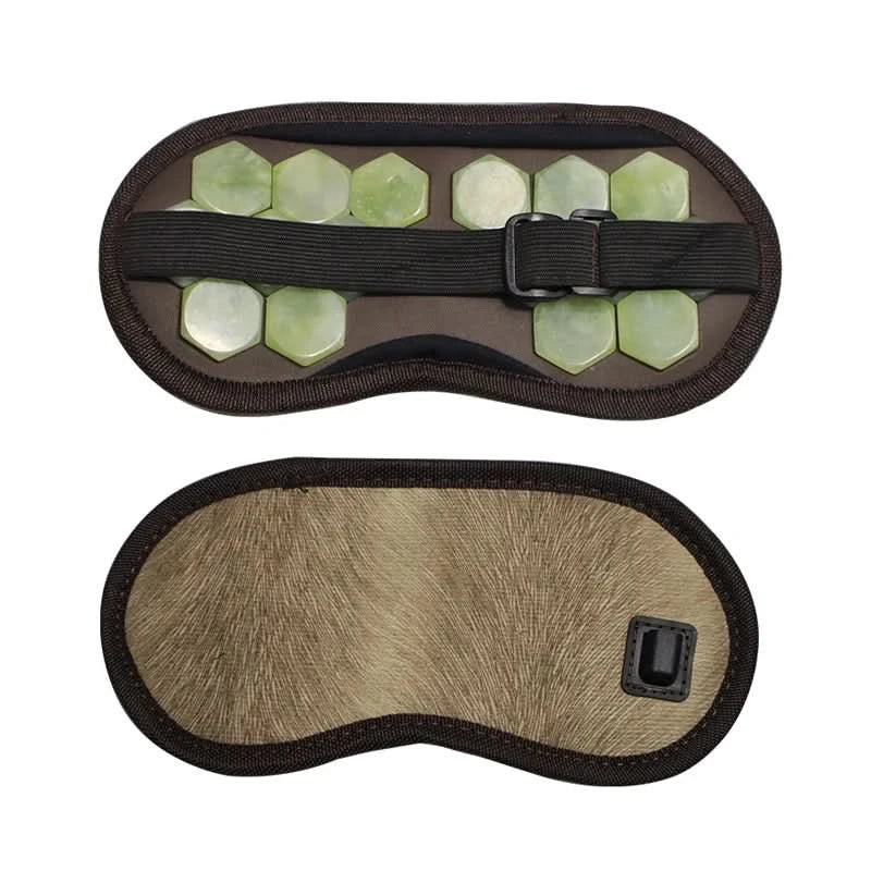Electric Jade Eye Stone Mask Tourmaline Heating Eye Massager Hot Compress For Eye Muscle Relaxation Relieve Insomnia - M & M Global