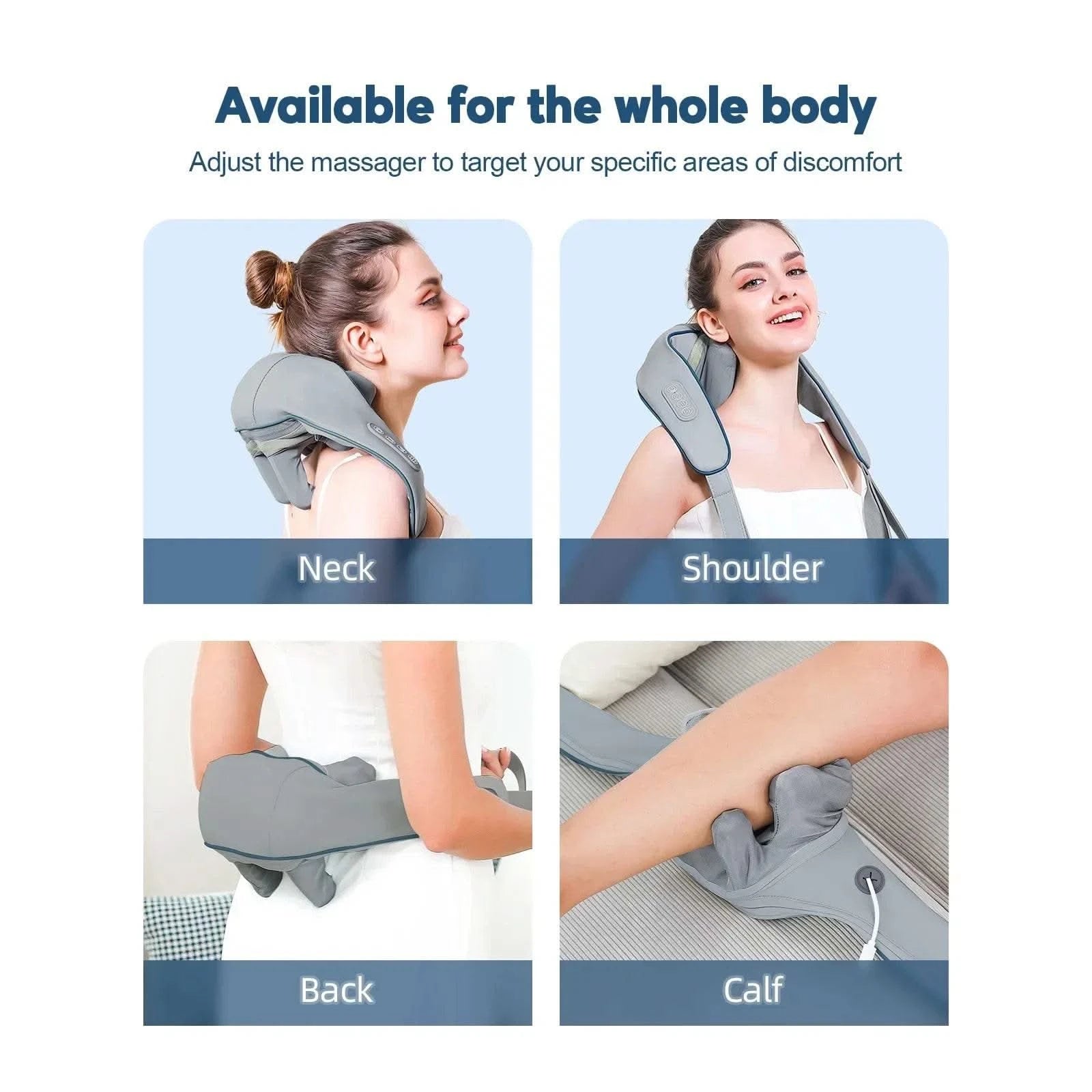 20W Wireless Trapezius Massager Neck And Shoulder Kneading Massager Neck And Back Massager Shawl Neck Cervical masajeador - M & M Global