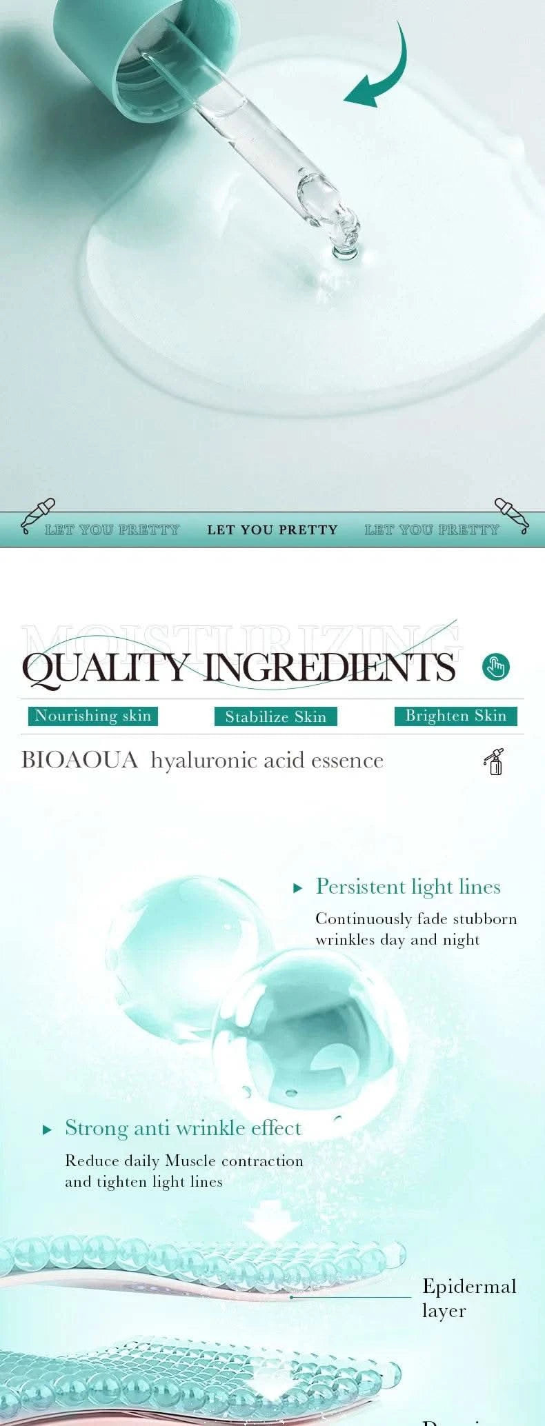 BIOAQUA Vitamin C Retinol Hyaluronic Acid Serum Moisturizing Brightening Hydrating Firming Facial Essence Beauty Face Skin Care - M & M Global