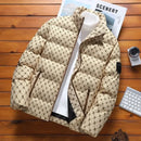 Autumn/Winter Fashion Trend Printed Large Size Coat Men's Casual Relaxed Comfortable High Quality Cotton-Padded Jacket