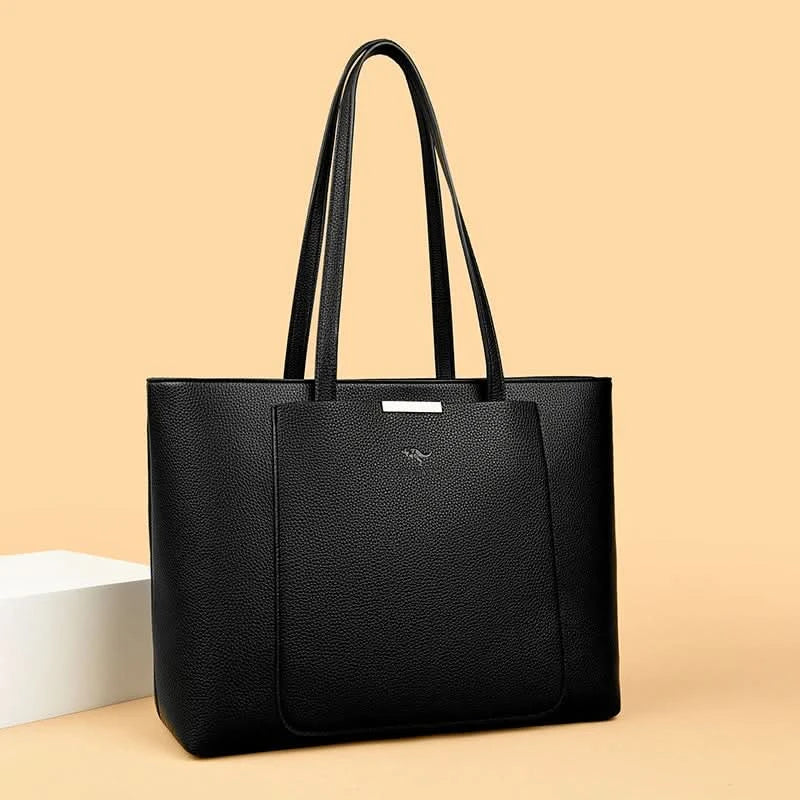 Solid Color Luxury Handbag Women Bags Designer HIgh Quality Leather Shoulder Bags for Women 2024 High Capacity Shopping Tote Bag - M & M Global