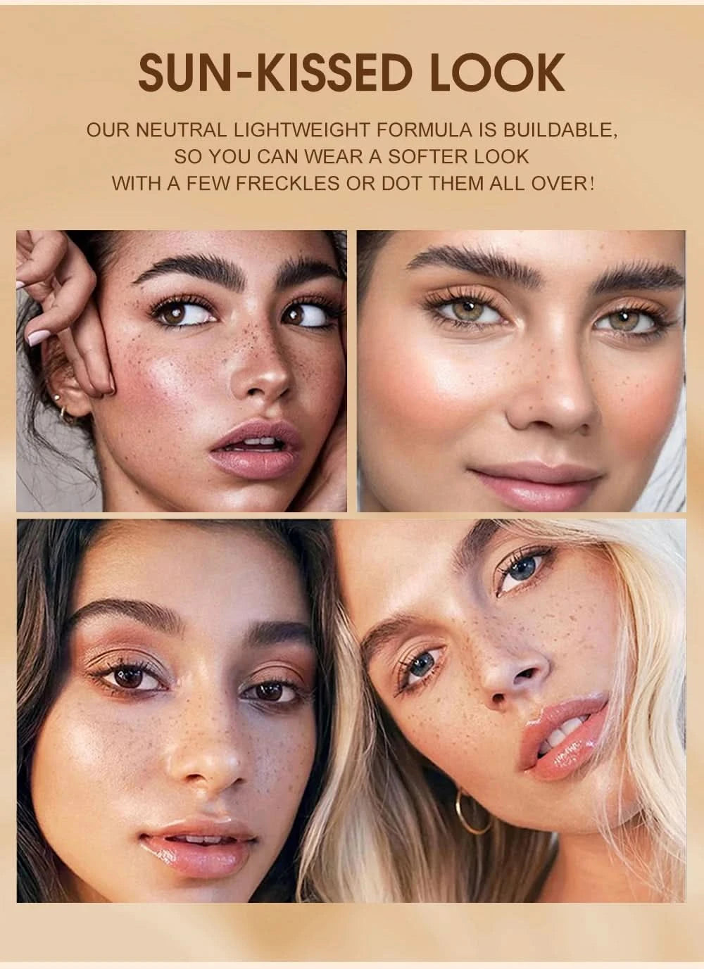 HANDAIYAN Natural Fake Freckle Pen Quick-Drying Waterproof Spot Pencil Makeup Tool for Facial Lifelike Fake Freckles Cosmetics - M & M Global