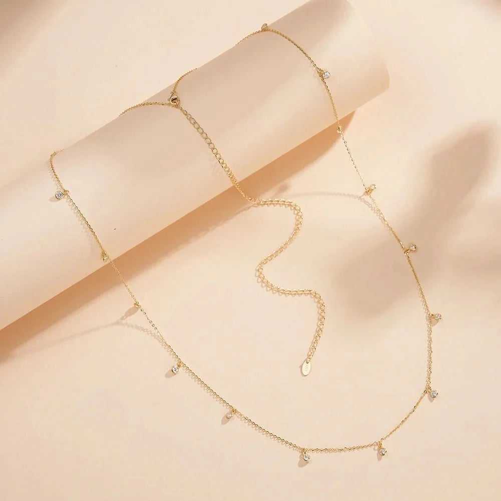 ORSA JEWELS 925 Sterling Silver Body Sexy Waist Chain Adjustable Sexy Bikini Body Belly CZ Chain for Women Summer Jewelry CW01 - M & M Global