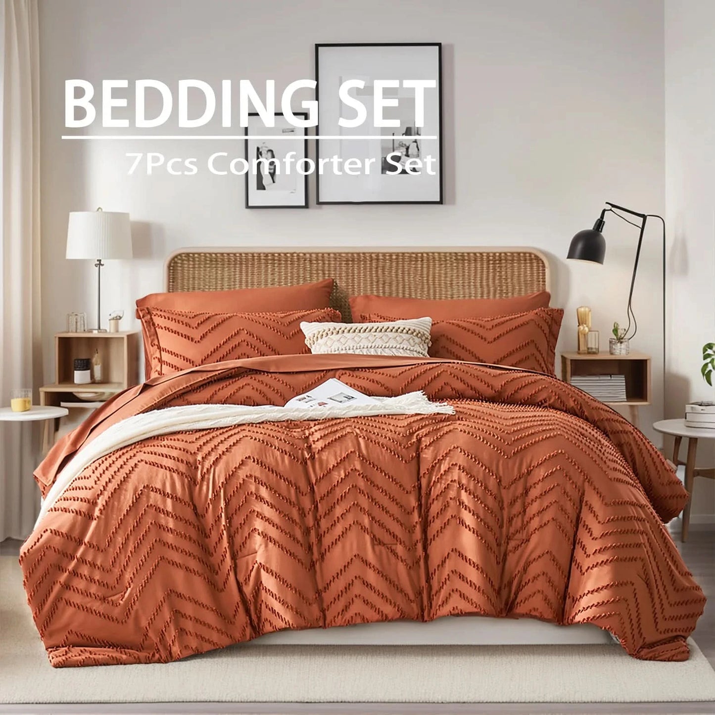 7-Piece Floral Quilt Set – Soft & Comfortable Bedding for All Seasons, Elegant Cut Flower Design, Home Décor, Ideal Gift for Any Occasion