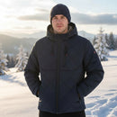 Winter Men's Fleece Warm Down Parkas Fashion Men Cotton Thick Padded Coats Men Thermal Windbreaker Hooded Overcoats Clothing