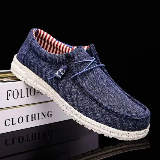 Men's Casual Shoes Lightweight Loafers Soft man Canvas Shoes Vulcanized Shoes for men Driving Flat Shoe Slip-on Outdoor Sneakers - M & M Global