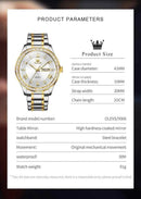 OLEVS 9906 Quartz Men's Watch Classic Fashion Men's Business Waterproof Stainless Steel Diamond dial Top Luxury Brand Men Watch - M & M Global