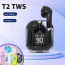 Original T2 Wireless Bluetooth Earphone Transparent HIFI Headphones LED Power Digital Display Stereo Sound Earphones for Xiaomi - M & M Global